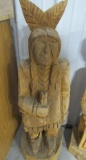 Hand Carved Native American Wood Sculpture