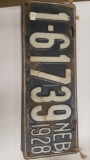 Set of 1928 Nebraska License Plates