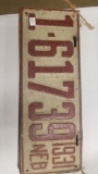 Set of 1931 Nebraska License Plates