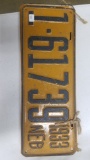 Set of 1933 Nebraska License Plates