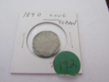 1890 V Nickel Love Token