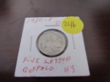 1930 Five Legged Buffalo Nickel