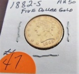 1882-S $5.00 Gold Piece