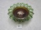 Northwood green carnival glass candy dish