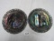 2 carnival glass church collector plates