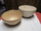 2 crock bowls (small bowl has crazing)