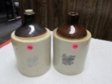 2 Western whisky jugs