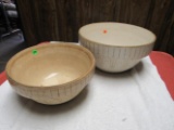 2 crock bowls (small bowl has crazing)