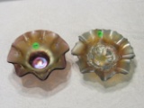 2 Dugan carnival glass dishes