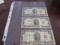 Sheet of 3 $2.00 US Notes