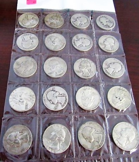 Sheet of 20 Silver Quarters