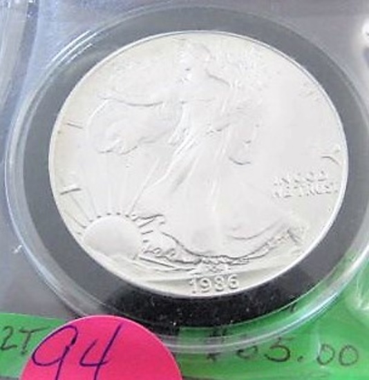 1986-P Silver Eagle