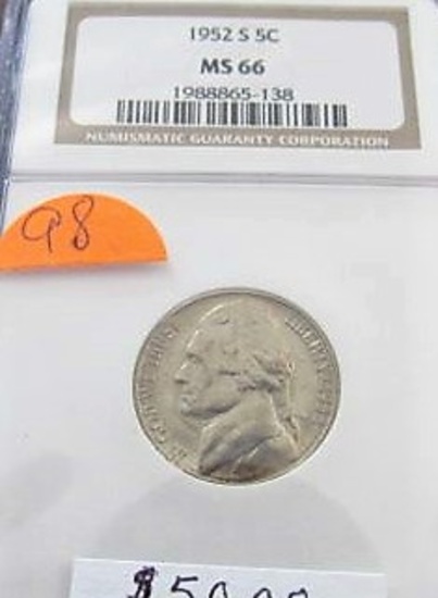 1952-S Jefferson Nickel