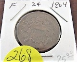 1864 2 Cent Piece