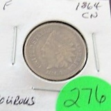 1864 Copper Nickel Indian Head Cent