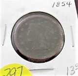 1854 Large Cent