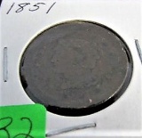 1851 Large Cent