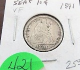 1891 Seated Dime