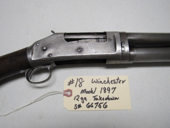 Winchester 1897 Pump 12GA Takedown Model SN: 66756 (1898)