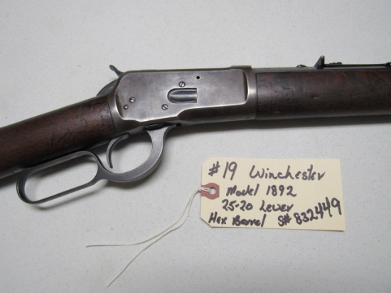 Winchester Model 1892 Hex Barrel  25-20 Cal.  (1917)