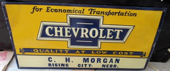 C.H. Morgan Chevrolet Sign, Rising City NE
