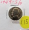 1949 S/D Jefferson Nickel