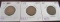 (3) 1864, 1865, 1865 2 Cent Pieces