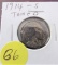 1914-S Toned Buffalo Nickel