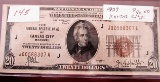1929 $20.00 Fed. Res. Bank of Kansas City, MO