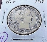 1913 Barber Quarter - Rare