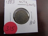 1883 V Nickle w/ Cents