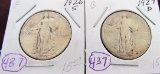 (2) 1926S Fine, 1927D Good, Standing Lib. Quarters