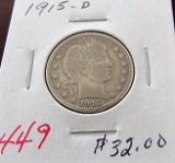 1915-D Barber Quarter