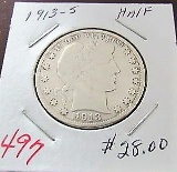 1913-S Half Barber Half Dollar