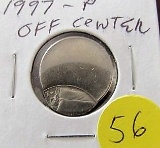 1997-P Off Center Jefferson Nickel