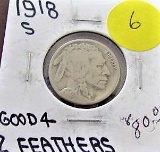1918-S  Buffalo Nickel