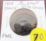 1803 1/2 Cent w/ Stems