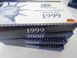 1999, 2000, 01, 02 United States Mint Proof Set