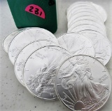 (20) 2008 BU Silver Dollars
