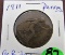 1911 Great Britain Coin, Penny
