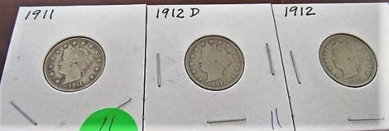 (3) Liberty Nickels