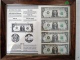 Framed Sheet of 1 Dollar Bills