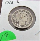 1916-D Barber Quarter