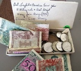 Asst English and Canadian Coins, Chinese and Iraq Money