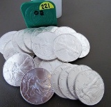 (20) 2002 Liberty Silver Dollars