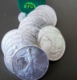 (20) 2005 Liberty Silver Dollars