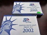 2001, 2002 US Mint Proof Sets