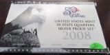 2008 US Mint 50 State Quarters Silver Proof Set