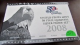 2008 US Mint 50 States Quarters Silver Proof Set