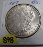 1887 BU Morgan Dollar